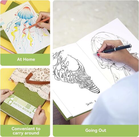Arrtx A4 ​​Sketchbook ، كتاب رسم غلاف فني (120 صفحة) in Kuwait