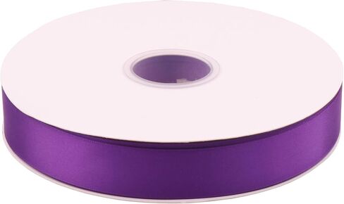 YAKA Double Sided Polyester Satin Ribbon Roll,1 inch Wide 100 Yard Length for Wedding,Party Decoration,Gift Wrapping,Sewing,DIY Hair Accessories,Craft Supplies (Purple, 1inch/25mm) in Saudi Arabia