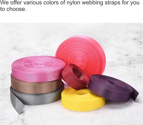 MECCANIXITY Flat Nylon Webbing Strap 1 Inch 4 Yards Bright Orange for Backpack Cargo Strap Luggage-Rack in Kuwait