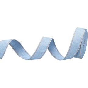 PATIKIL 1" Denim Ribbon, 1 Roll 5.5 Yard Layering Jean Fabric Craft Strip for Bow DIY Making Hair Clip Garment Sewing Decorations, Light Blue