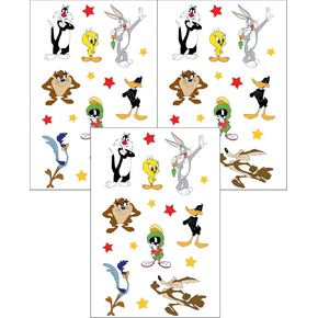 Playhouse Loony Tunes Bugs Bunny and Friends Pack of Three Perforated Sticker Half-Sheets - 3 Packs