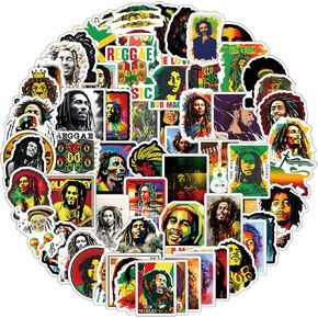 65pcs Rap Singer Stickers Reggae Founder Stickers Used for Vinyl Stickers Water Bottles, Laptops, Adults, Mobile Phones, Skateboards, DIY Decorative Supplies Event Parties
