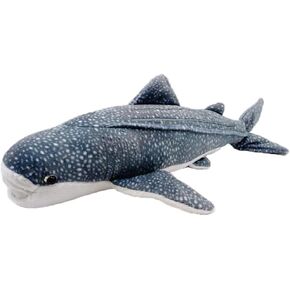 JIANEEXSQ Soft Simulation Great Whale Shark Plush Toy, Realistic Lifelike Blue Texture Whale Shark Stuffed Animals, Cute Ocean Sea Creatures Sharks Plush Toy Gift Collection for Kids