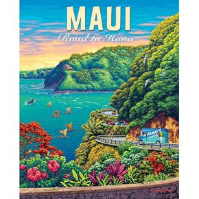 Boardwalk Puzzles Maui Road to Hana, 500 Piece Jigsaw Puzzle for Adults, Made in USA