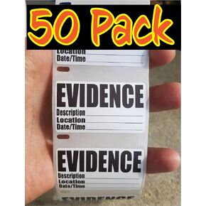50PCS Evidence Collection Stickers Tags Scene Setting Setter Prop Decals