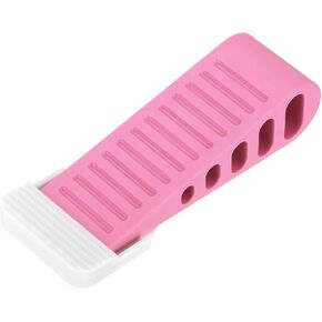 uxcell 1 Pcs Door Stoppers for Bottom of Door, 30mm/1.18 Inch Door Stops, Rubber Door Stopper Wedge Anti Slip, Window Stopper Door Stackable, Pink