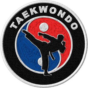 Taekwondo Patch Embroidered Iron on Patches for Clothes Backpacks Bags Jeans Jackets Size 3" ID45095