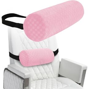 Lumbar Roll Pillow for Lower Back, Lumbar Support Foam Roll Cushion with Pillowcase and Upgraded Strap for Office, Chair, Car, Seat Pain Relief & Improving Posture (Light Grey, Short-11*4.3'')