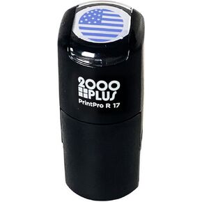 American USA Flag 2000 Plus Self Inking Rubber Teacher Stamp - Red Ink