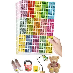 4500 Garage Sale Stickers Yard Sale Price Stickers 3/4 Inch Clearance Slae Price Labels Color Coded Pricing Stickers