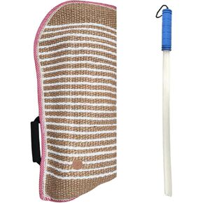 Dog Bite Training Set Professional Dog Bite Sleeve Arm with Whip Agitation Stick for Dogs Training Equipment Protection for Biting Playing Tugging Toy Interactive Pitbull German Shepherd Puppy K9