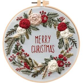 Huacan Embroidery Kit for Beginners Adults, Easy Needlepoint Kits for Adults with Stamped Embroidery Patterns.