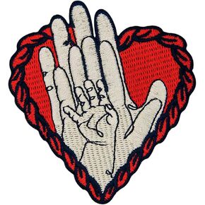 We are Family Hands Together Patch Embroidered Applique Badge Iron On Sew On Emblem