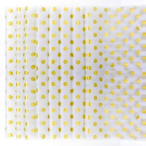 Teemico 50 Sheets Polka Dots Tissue Paper Gold Foil Dot Wrapping Paper Metallic Wrapping Tissue Paper Polka Dot Gift Bags Wrapping Paper, 20x 28 inches