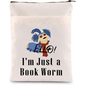 Feelmem Movie Gerchandise Gift Ello Book Sleeve أنا مجرد كتاب Worm Quote Zipper Babouch Book Covers