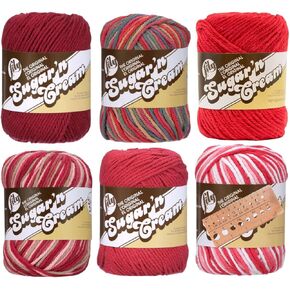 Lily Sugar 'n Cream Yarn - 100% Cotton - Assortment (Red Barn)