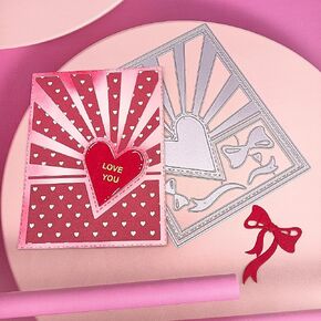 Alinacutle 1pc Valentine's Day Heart Frame Metal Cutting Die Cut for Paper Craft Handmade Card Making Greeting Cards Scrapbooking & Album Arts