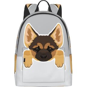 حقيبة الظهر الألمانية على الظهر الألمانية Shepherd Dog Backpack Print Print Print School Bookbag Counter Bag for Travel Daypack