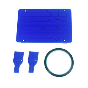 Tape Splicing Set, Blue Splicing Block with 2 Leader Tapes and Sealing Ring for 1/4, 1/2, 1/8, 1 Inch Tapes