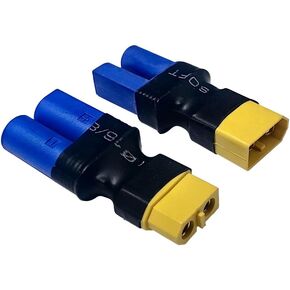 EC5 to XT60 Adapter,XT60 to EC5 Connector Without Wires RC LiPo Battery Connectors (EC5 to XT60 Male & Female Adapter)