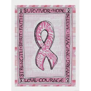 JXAVAXDE Diamond Art Painting Kits Breast Cancer Paint by Diamond Kits Diamond Dots Arts and Crafts DIY Paint with Diamonds for Home Wall Decor and Gift, 12x16 Inch