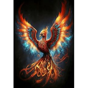 CXYQLC DIY 5D مجموعات الطلاء الماس للبالغين الماس FIRE PHOENIX Diamond Paint
