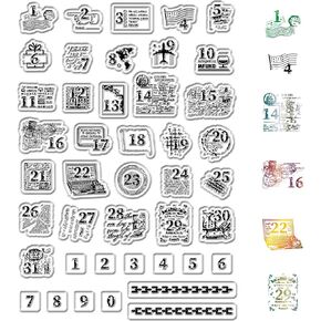 CRASPIRE CARPHIRE CLEAR Rubber Stamps رقم رقمي صغير قابلاً لإعادة الاستخدام القابلة لإعادة الاستخدام ، أختام طوابع السيليكون الشفافة لتصنيع البطاقات ، ديكور ، مستلزمات SCRABBOOKING DIR in Kuwait