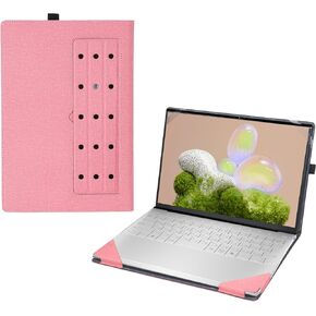 Laptop Cover for DELL XPS 13 9350 9345 9340 9315 XPS 13 Plus 9320 All-Inclusive 13.4" 2-in-1 PU Leather Inner Pocket Cover (Blue)