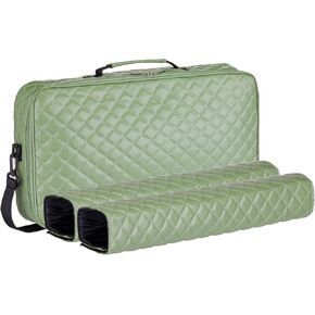C&H Solutions "Green" أنيقة Pu Pu Leather Mahjong حمل حقيبة مع جيب التخزين السوسط ، ومقابض متينة ، وحزام الكتف قابل للتعديل ، حقيبة فقط (لا توجد ملحقات)