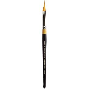 KINGART Premium Original Gold 9900-12 MIRACLE WEDGE TRI BRUSH Series Artist Brush, Golden Taklon Synthetic Hair, Short Handle, for Acrylic, Watercolor, Oil and Gouache Painting, Size 12