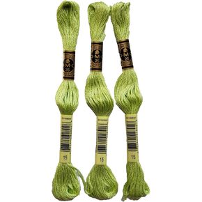 DMC 6-Strand Embroidery Cotton 8.7yd - Apple Green - 117-15 - Bundle of 3