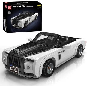 Mould King 10031 Retro Car MOC Building Blocks, 1:16 Scale Car Construction Toy, Adult Collectible Model Cars Set to Build, Sports Car Model for Kids (1603 Pcs)