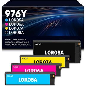 976Y Ink Remanufactured Extra High Yield 976Y Ink Cartridge L0R05A L0R06A L0R07A L0R08A Replacement for HP PageWide Pro 552dw 577z P57750dw 552dw 577dw P55250dw 577z Series Printer