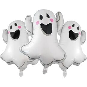 Spooky Foil Balloon - 29 Inch Ghost Shape for Halloween Decor - 3pcs