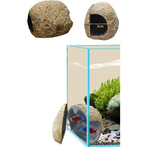 كهف الحوض - التصميم المغناطيسي لسهولة المشاهدة ، زخرفة مخبأ لسمك الببغاء ، cichlids ، تربية الأسماك الصغيرة ، عش الروبيان
