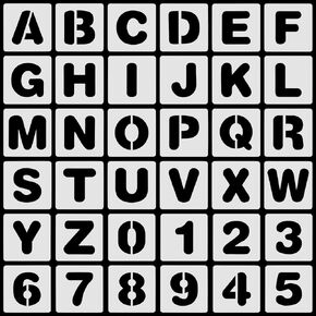36pcs Letter Stencils 2 Inch Letter and Number Stencils Alphabet Spray Paint Stencil Reusable Plastic Number Stencils for Painting on Wood Wall Fabric Rock Calligraphy Letters Stencils DIY Craft