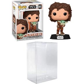 Funko Pop! Star Wars: The Mandalorian - Peli Motto with Grogu Bundled with a Byron's Attic Pop Protector