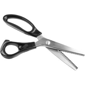 Pinking Shear Stainless Steel Fabric Round/Triangle Scissors Tailor Dressmaking Sewing Tool(5mm)