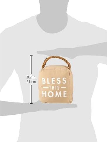 Pavilion Gift Company 72151 Bless This Home Door Stopper, 5 by 6-Inch , Gray,Tan/Beige/ White in Saudi Arabia