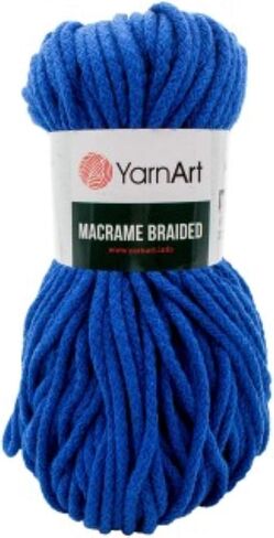 YarnArt Macrame Braided 5MM - YarnArt Macrame Braided Pastel and Vivid Colors 5MM Soft Cotton Content to Design Wall Hangings, Table Runners, Cushion Covers, Rugs and Accessories (758) in Saudi Arabia