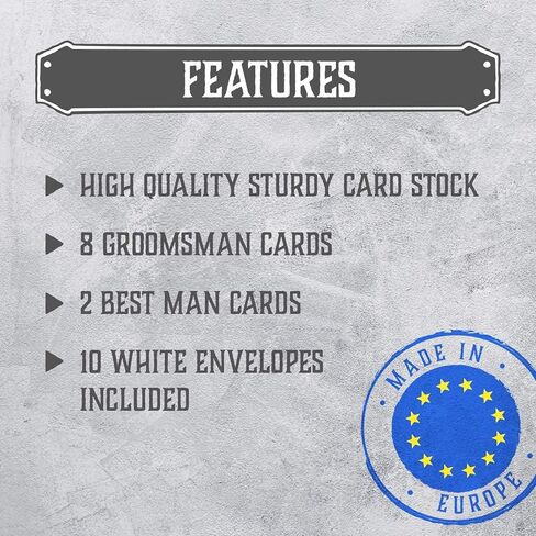 Hat Acrobat Modern Wedding Groomsman Invitation Cards, Grey and White, 10 Pieces in Saudi Arabia