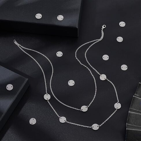 UNICRAFTALE Stainless Steel Alphabet Link Charms from A to Z Letter Pendants Connectors for Earring Bracelet Necklace Flat Round Metal Pendant DIY Earring Bracelet Making in Saudi Arabia