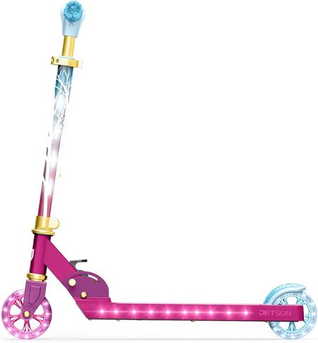 Jetson Character Kids Kick Scooter, LED Lights on Stem & Light-Up Wheels, Lightweight Frame, Height-Adjustable Handlebar, Lean-to-Steer System, Easy-Fold Mechanism in Kuwait