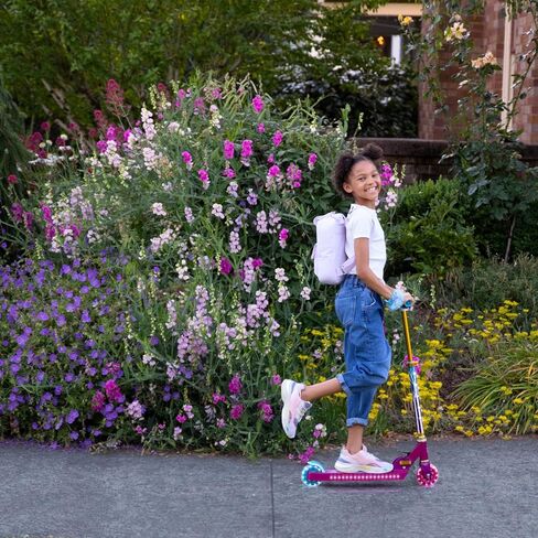 Jetson Character Kids Kick Scooter, LED Lights on Stem & Light-Up Wheels, Lightweight Frame, Height-Adjustable Handlebar, Lean-to-Steer System, Easy-Fold Mechanism in Kuwait