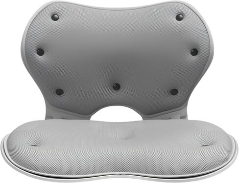 H-dog Foldable Ergonomic Lumbar and Back Support Backrest for Office Chair (Grey) in Saudi Arabia