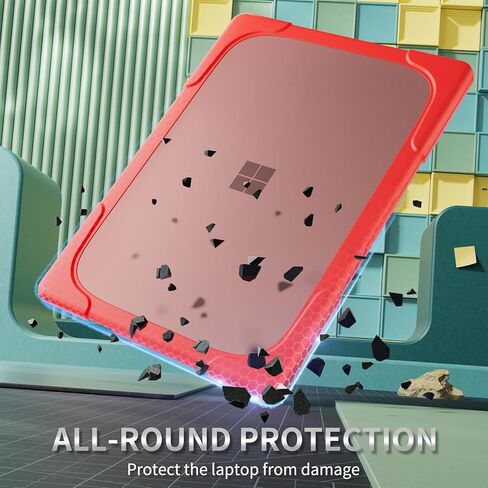 May Chen for Microsoft Surface Laptop 13.8 inch, 2024 Windows 11 AI + PC, 7th Edition Touchscreen Display, [Heavy Duty][Dual Layer] Kickstand Hard Case Cover with Rubberized TPU Bumper, Rose in Kuwait