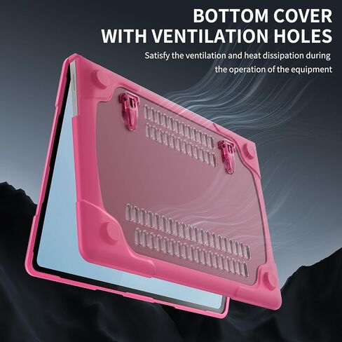 May Chen for Microsoft Surface Laptop 13.8 inch, 2024 Windows 11 AI + PC, 7th Edition Touchscreen Display, [Heavy Duty][Dual Layer] Kickstand Hard Case Cover with Rubberized TPU Bumper, Rose in Saudi Arabia