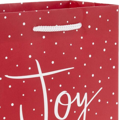 Hallmark 6 "حقائب هدايا العطلات الصغيرة (8 أكياس: أوراق الشجر الشتوية ، رجل ثلج ريفي ،" Joy "على أشجار حمراء ، أبيض وأسود) لبطاقات الهدايا ، تفضل حفل زفاف الشتاء ، هدايا المعلم in Saudi Arabia