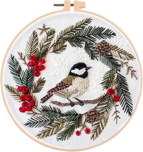 Huacan Embroidery Kit للبالغين المبتدئين ، مجموعات Easy Needlepoint للبالغين مع أنماط التطريز المختومة. in Kuwait