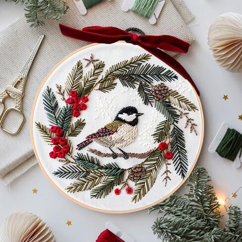 Huacan Embroidery Kit للبالغين المبتدئين ، مجموعات Easy Needlepoint للبالغين مع أنماط التطريز المختومة. in Kuwait